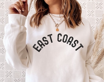 East Coast Sweatshirt, New York City Sweater, East Coast Souvenir Shirt,United States Gift Top, East Coast Traveler Pullover, East Coast Top