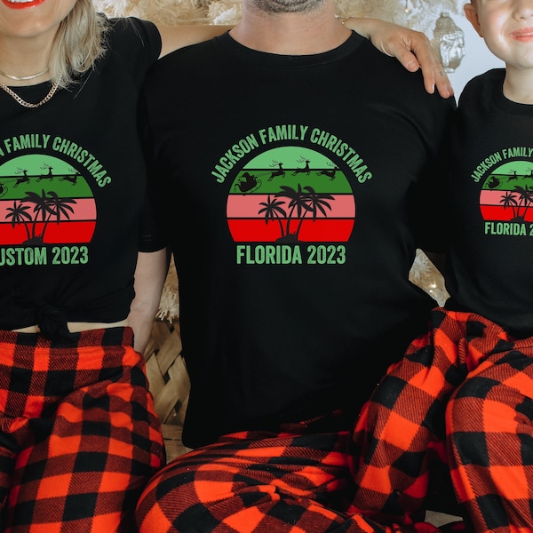 Family Tropical Christmas Shirts, Beach Christmas Group Tshirt, Custom Christmas Shirt, Xmas Holiday Beach Cruise Tee, Christmas In July