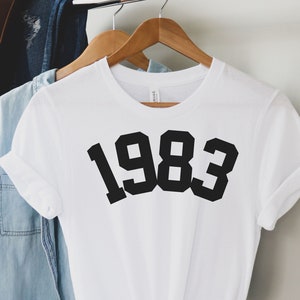 1983 Shirt, Birthday 1983 Shirt, 40th  Birthday Shirt, Vintage 1983 Tshirt, 1983 Birthday year Shirts Women, 40th Birthday Shirt For Women