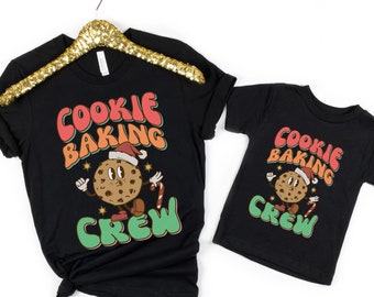 Cookie Baking Crew Shirt Christmas, Cookies Baking Crew Kids Shirts, Retro Holiday Baking Shirt, Matching Family Mommy Me Christmas Shirts,
