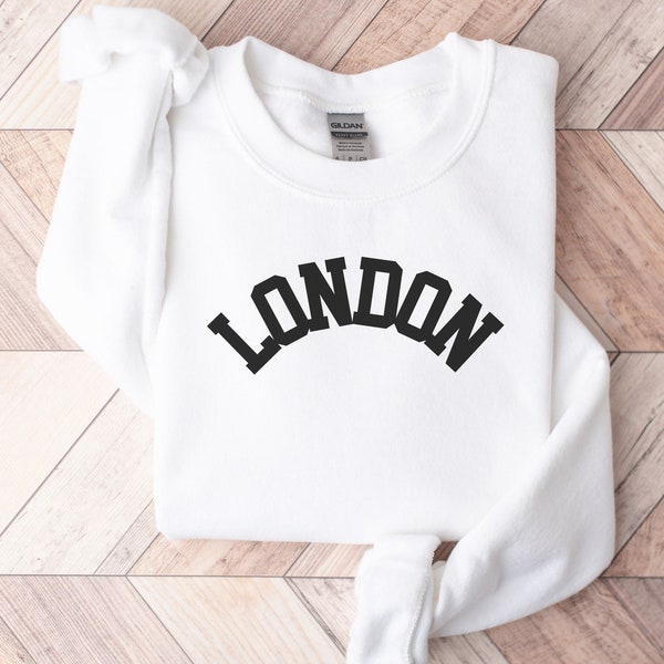 London Sweatshirt, London England Sweatshirt, British Sweatshirt, Love London Travel Gift Souvenir, Long Sleeve London Sweatshirts For Women