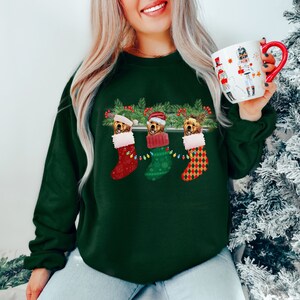 Golden Retriever Christmas Sweater, Golden Retriever Mom Sweatshirt, Cute Dogs Puppies Xmas Shirt, Christmas Golden Retriever Lover Gift
