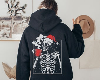 Skull Santa Hoodie - Etsy