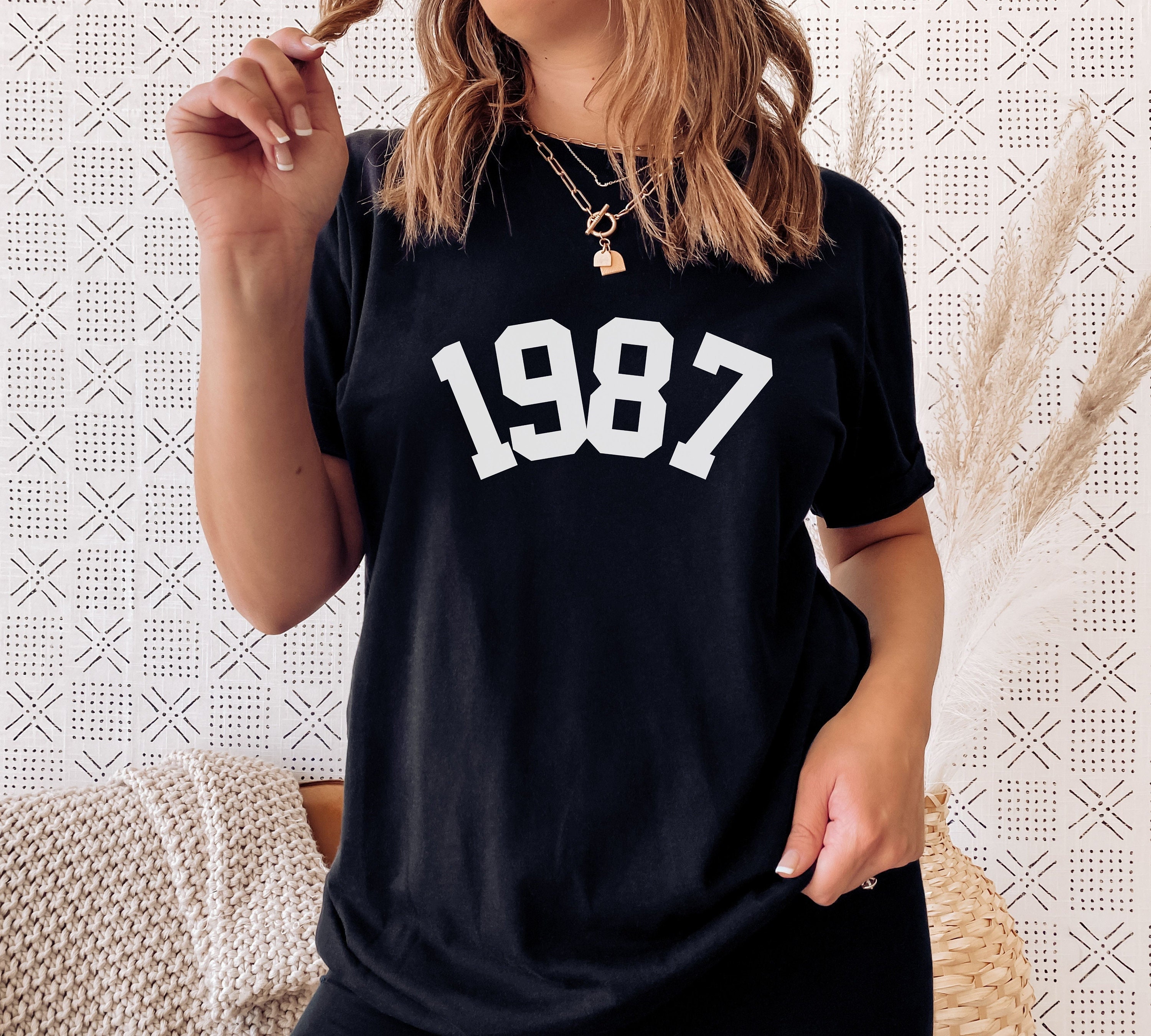 1987 College Style Birthday Number Shirt 1987 Shirt 35th Birthday T shirt Birthday Gift for Women 1987 Birth Year Number Shirt for Women Etsy Ireland