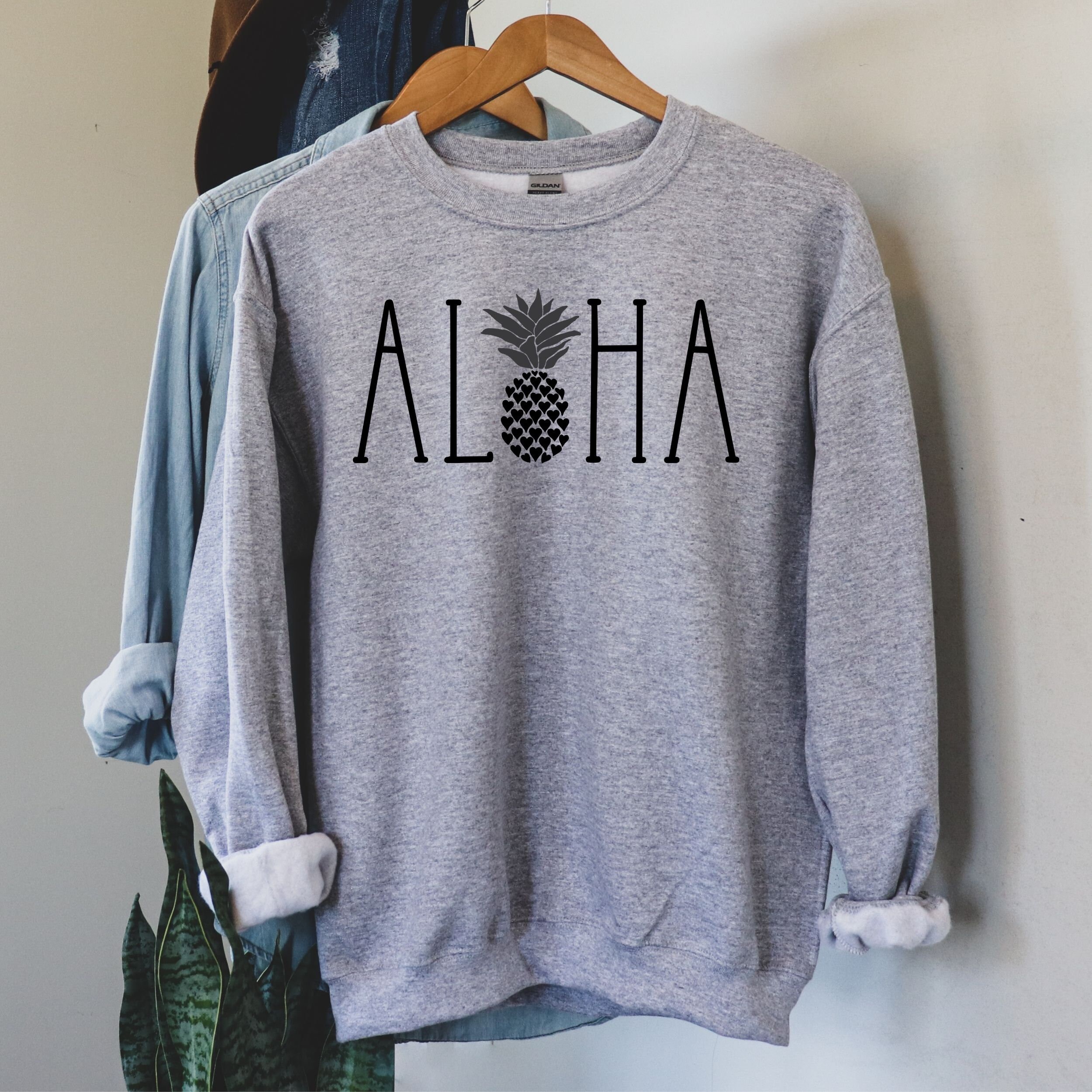 Aloha Sweater Aloha Crewneck Hawaii Sweatshirt Gift For | Etsy