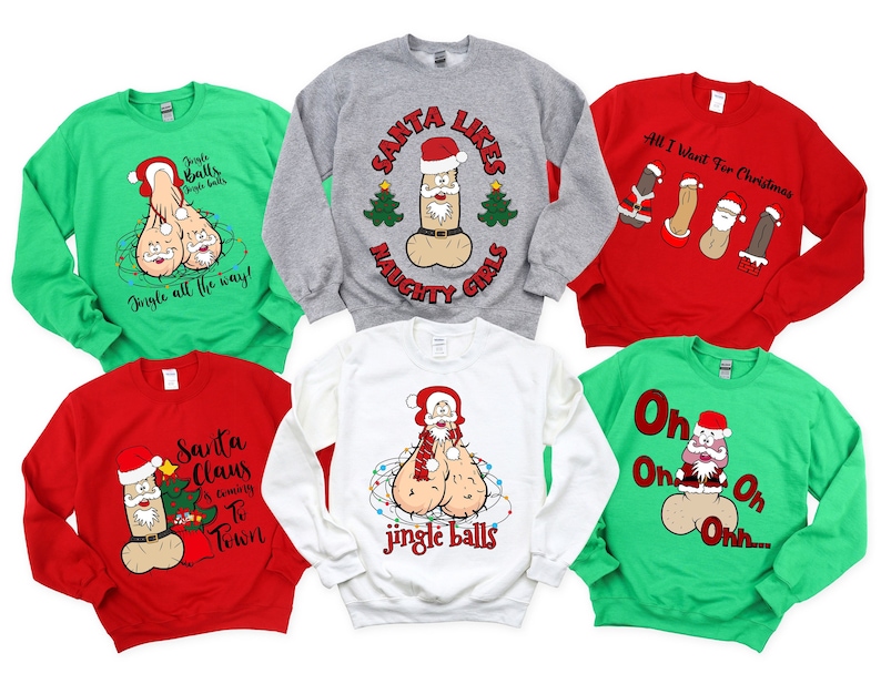 Dirty Santa Shirts Funny Group Rude Christmas Sweaters Adult Etsy