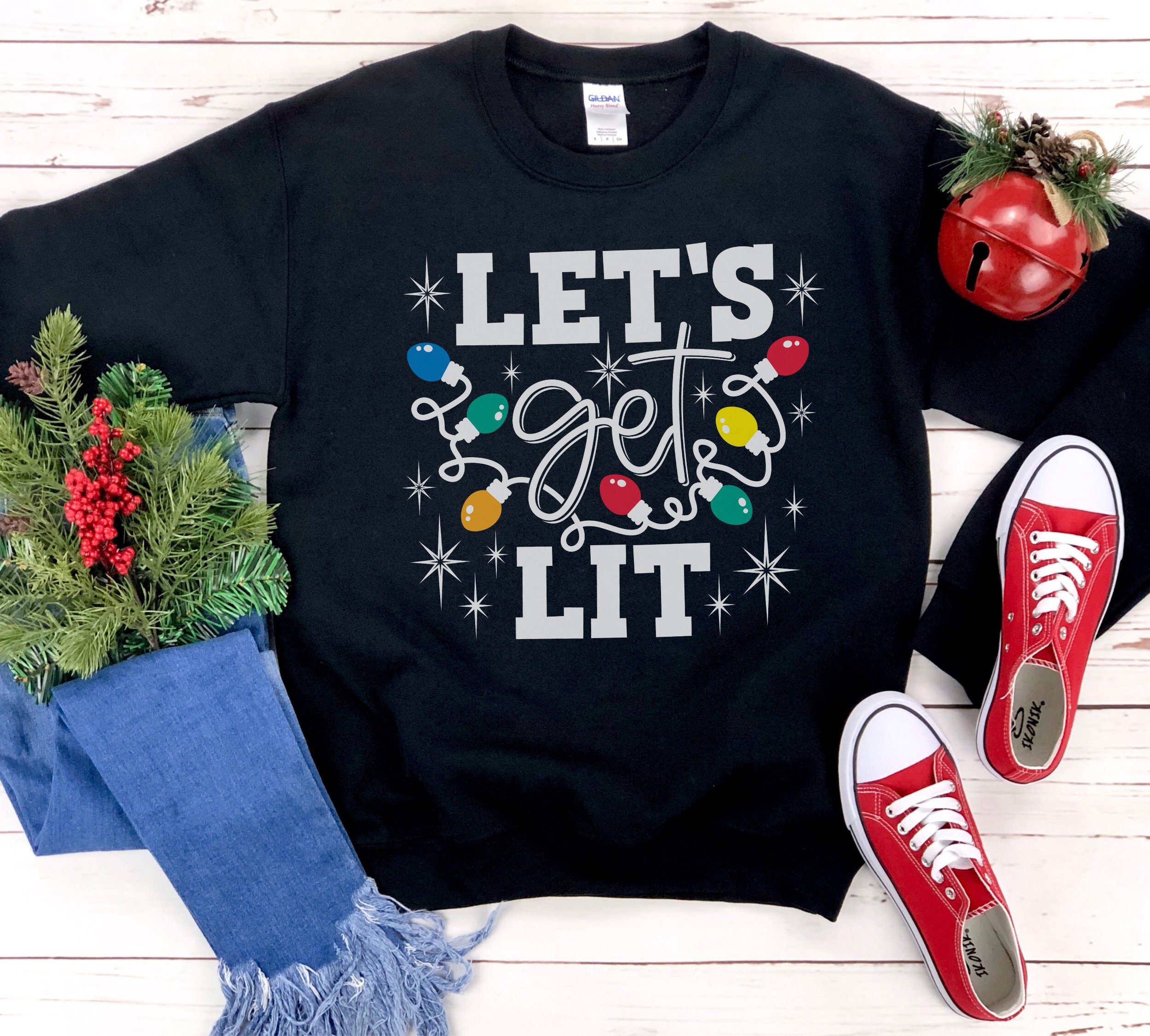 Santa Louis Litt let's get litt up Christmas shirt, hoodie, sweater, long  sleeve and tank top