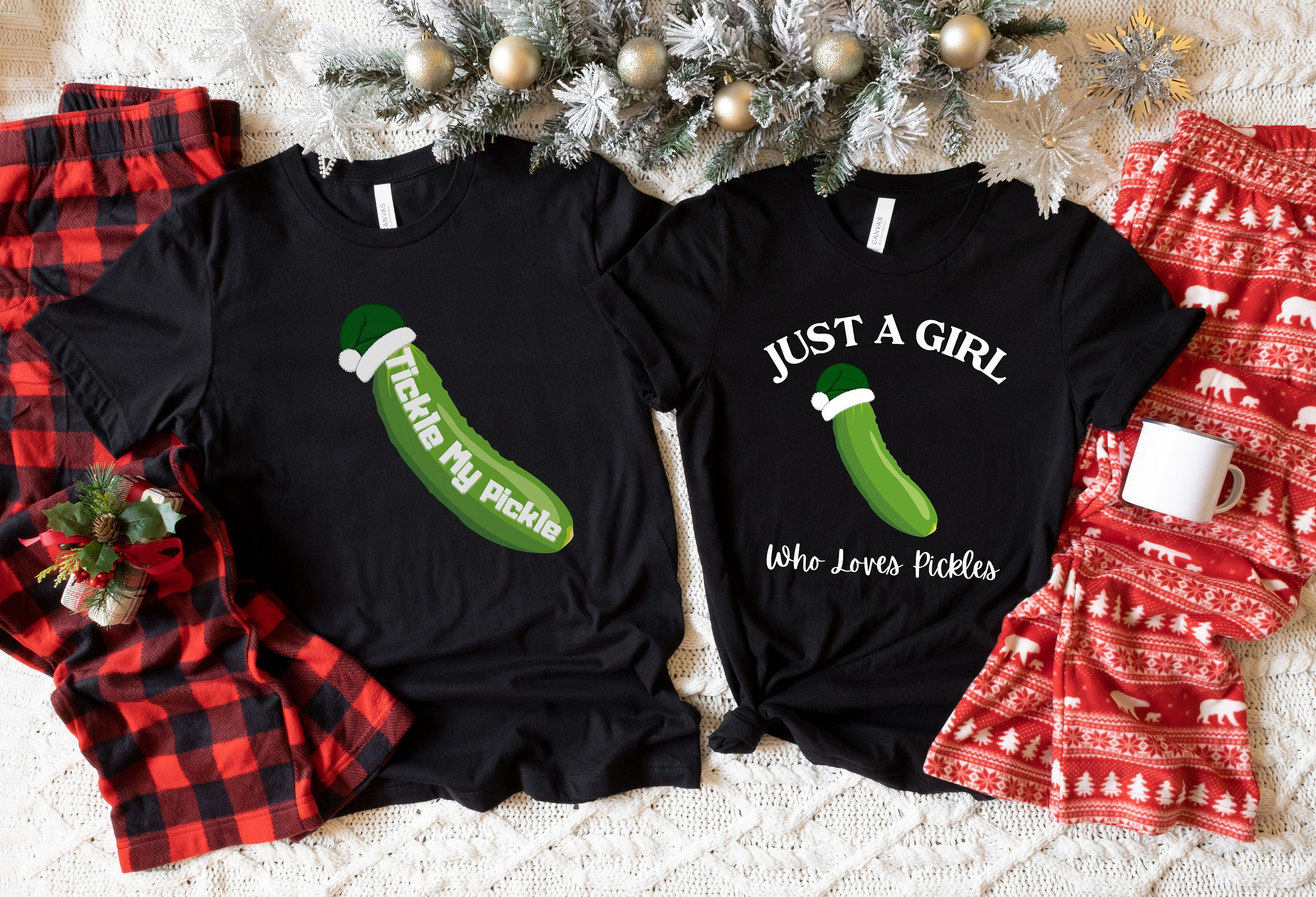 Funny Couple Christmas Shirts Boyfriend Girlfriend Joke image