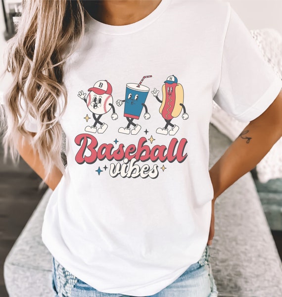 Vibes Shirt Baseball Shirts for Women Sunday - Etsy
