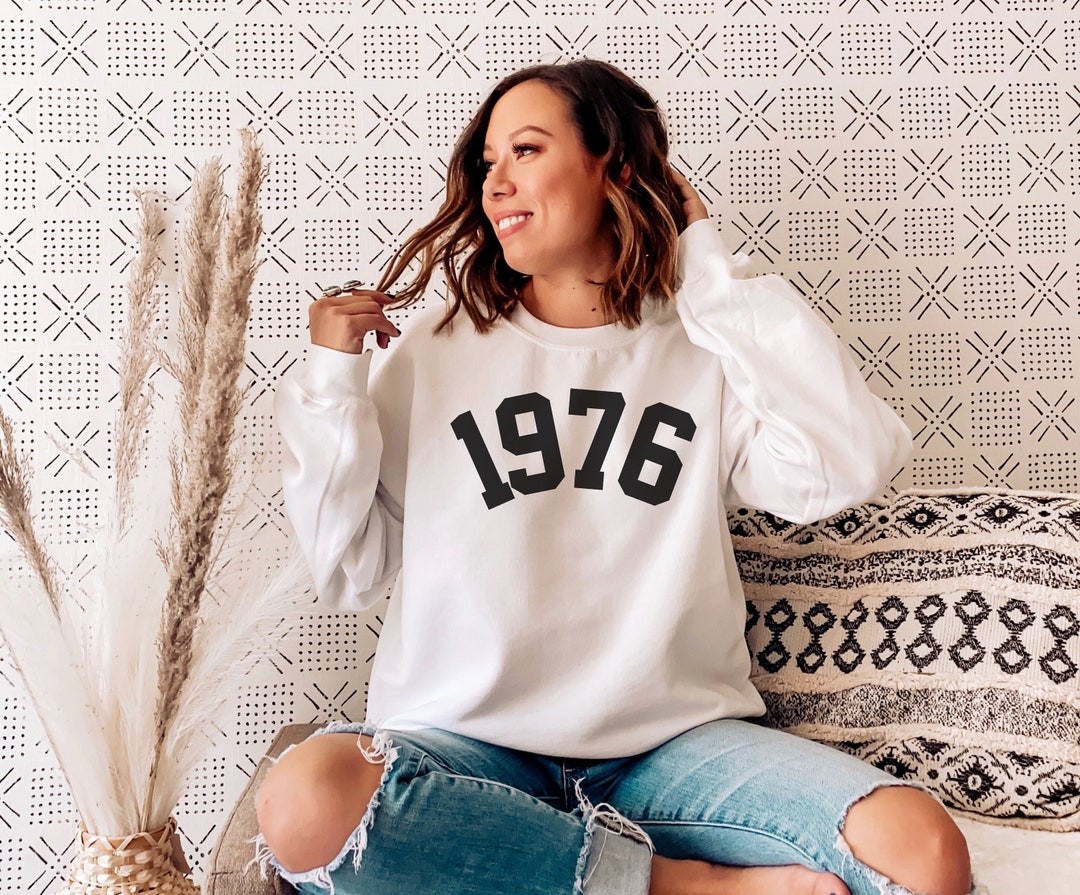【GRAVER】24FW★ Baba Lettering Sweatshirt 1976 Sweatshirt, 1976 Birth Year Sweatshirt, 1976 Birthday