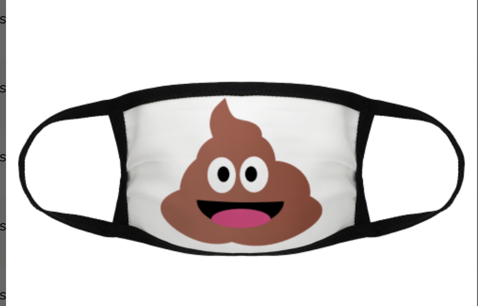 Emoji Poop Fun Face Mask Dust Masks Washable Ordinary Masks Etsy
