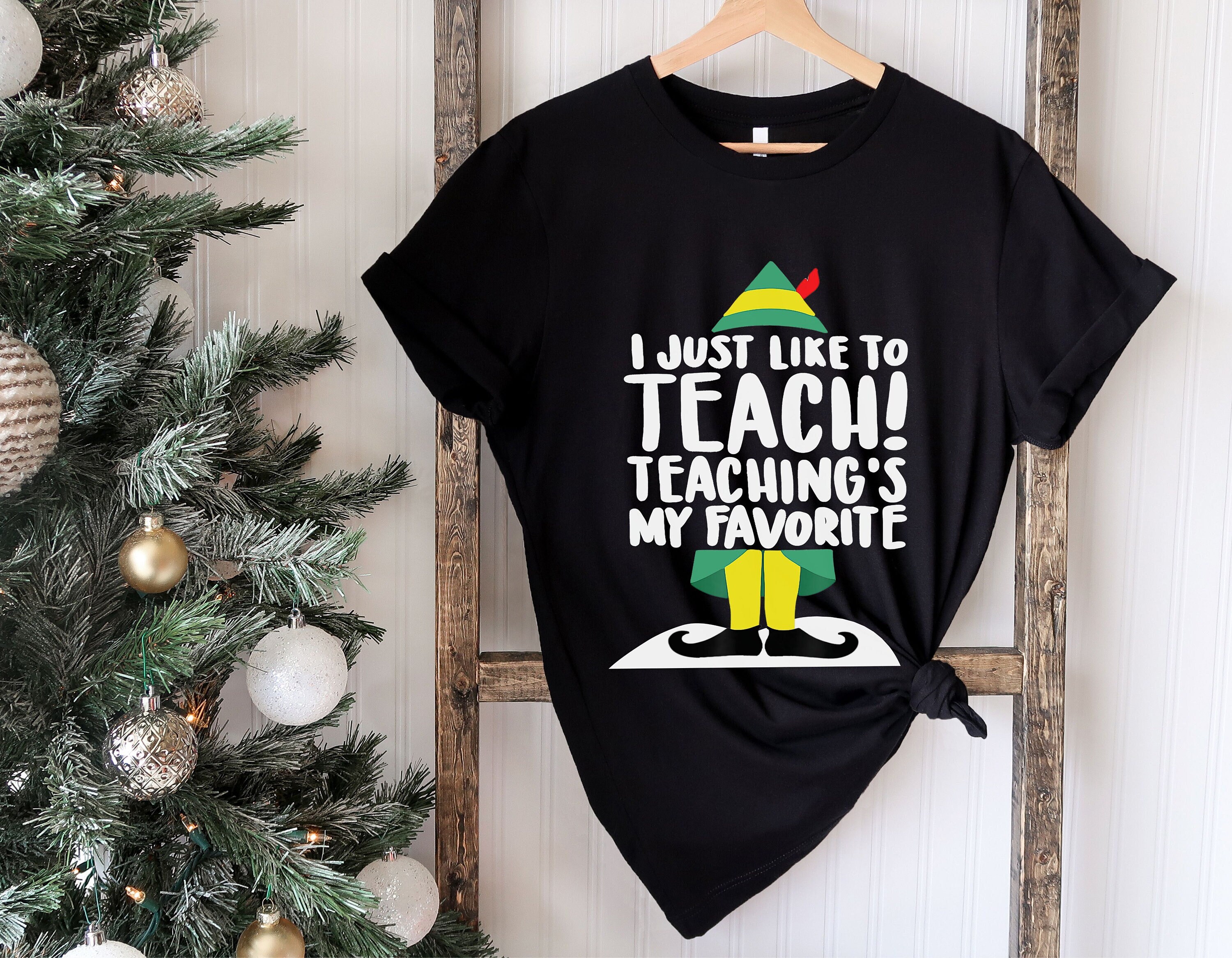 Funny Teacher Christmas Shirt Teaching Is My Favorite Shirt Funny Teacher Christmas Shirt Teaching Is My Favorite Shirt