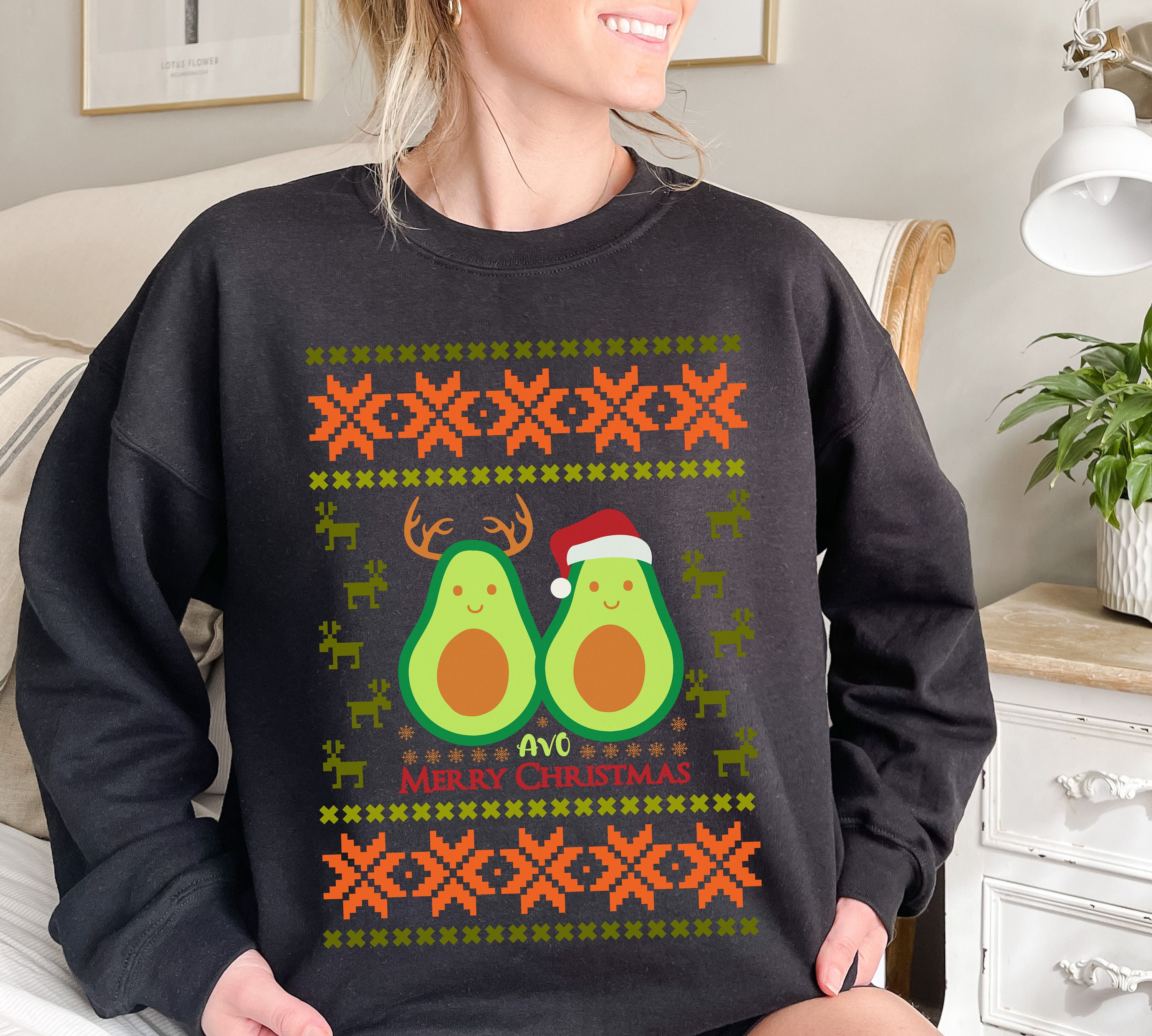 Avo Merry Christmas Sweatshirt Vegan 