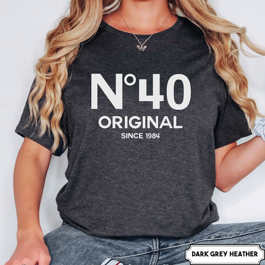 Women's 40th Birthday T-Shirt - Vintage 1984 Original Parts Tee, 40th Birthday Gift Idea - View #2
