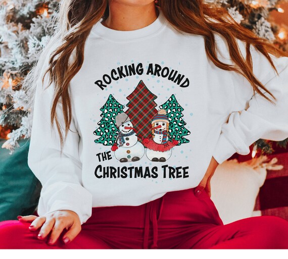 Rocking Around The Christmas Tree Plaid Graphic Holiday T-Shirt Rocking Around The Christmas Tree Plaid Graphic Holiday T-Shirt