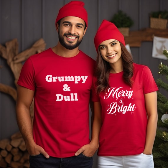 Merry Christmas and Happy New Year Matching Hoodie, Christmas Couple Gifts, Christmas Couples Matching Sweats, Christmas Couples T Shirts T-Shirt