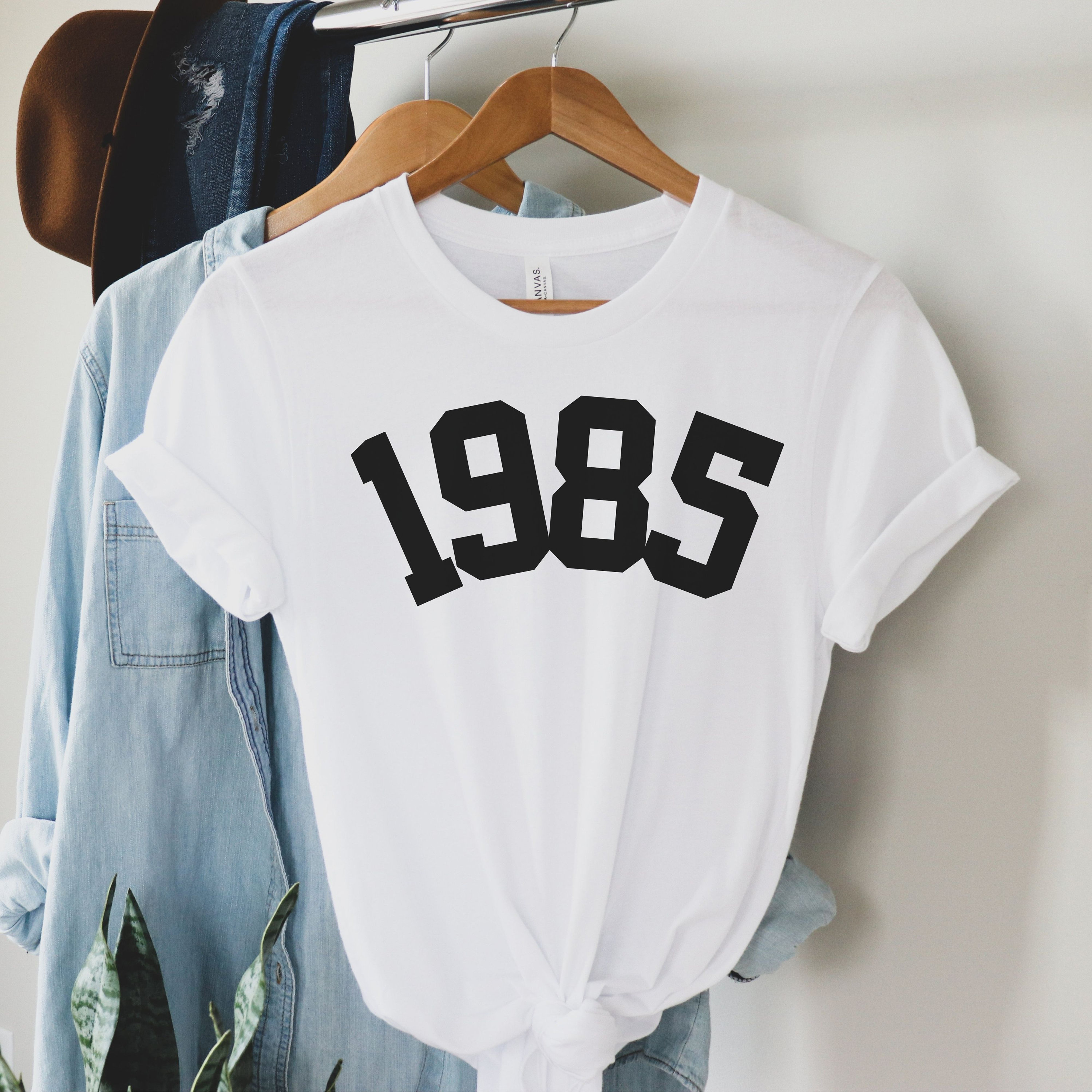1985 Shirt, Born in 1985 Birthday T-shirt, Birthday Gift for Women, Birthday 1985 Top for Her, 1985 Birth Year BDay Number Shirt for Women
