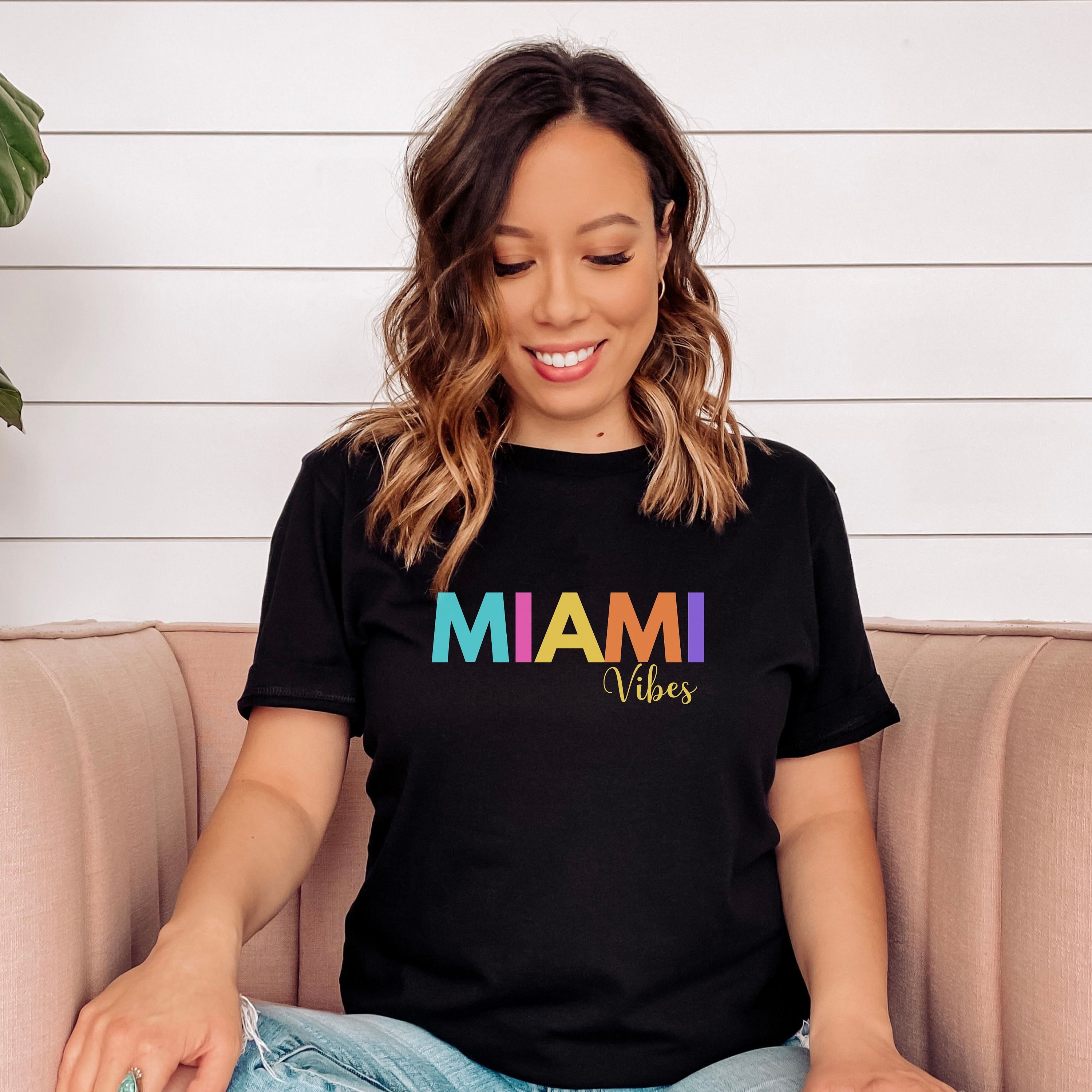 Miami Vibes Shirts Miami Beach Shirt Florida T-shirt Cute - Etsy Israel