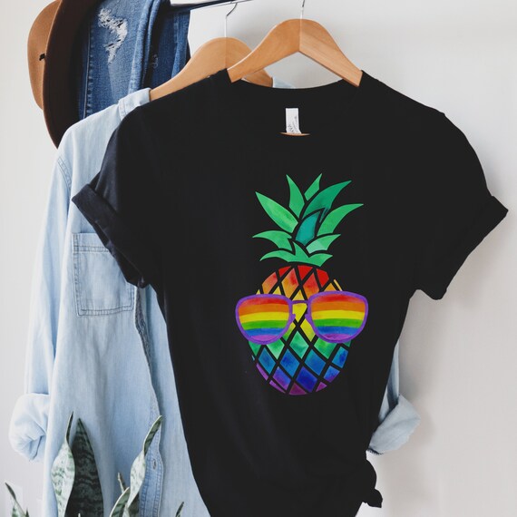 Pride Pineapple Shirt LGBT Pineapple Shirt Pineapple Lovers Etsy