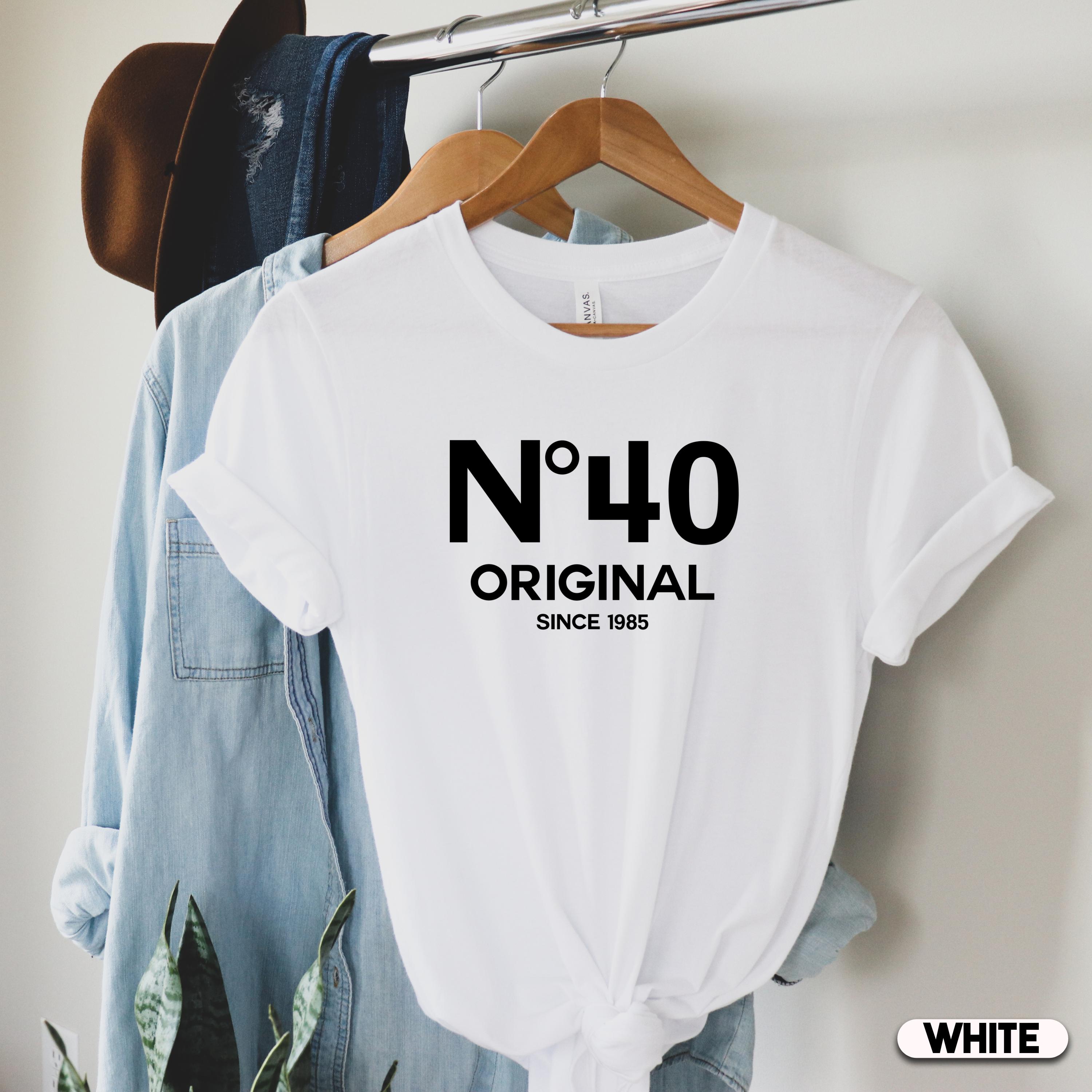 40th Birthday Shirt, 40th Birthday Tshirt Woman, Original 1985 Birthday Shirt, 40th Group Shirts, Custom Age Number Year Birthday Tshirt