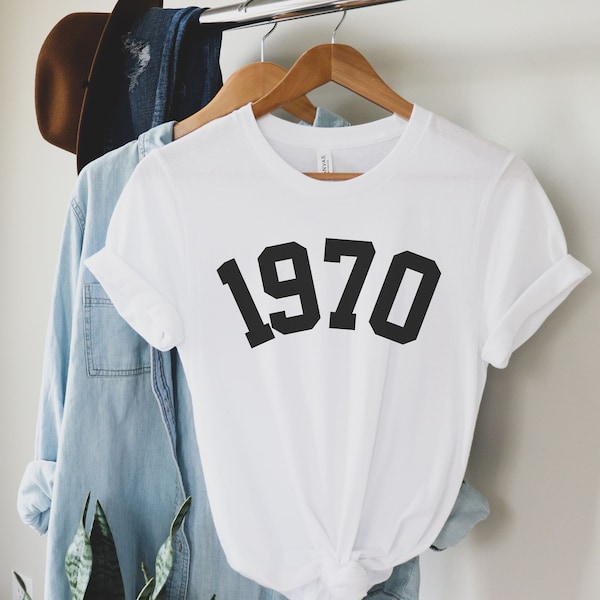 1970 Shirt, Birthday 1970 Shirt, Born in 1970 Birthday Shirt, Vintage 1970 Tshirt, 1970 Birthday Year Shirts Women, 1970 Birthday Gift Idea