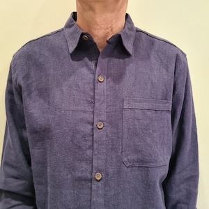 Classic Shirt in Nettle, Deep Mauve, collared mens shirt