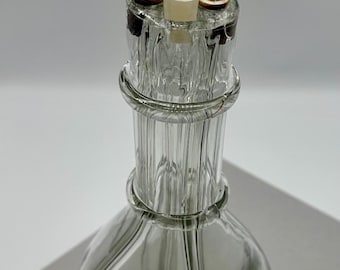 Vintage FAIT MAIN Hand Blown Glass Decanter