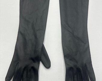 Vintage Black Evening Gloves, Van Raalte