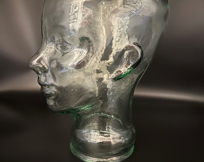 Vintage Green Glass Mannequin Head, 1970s Etsy