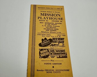 Vintage Mission Playhouse, San Gabriel, CA-Programs-Set of 3