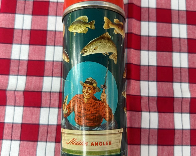 Aladdin Angler Thermos, Vintage 1950's Etsy