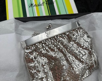 Vintage Silver Tone Mesh Purse, Marshall Fields
