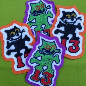 Felix the Cat old school chain stitch embroidered patch