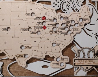Baseball Stadium Travel Map, Ballpark Tracker