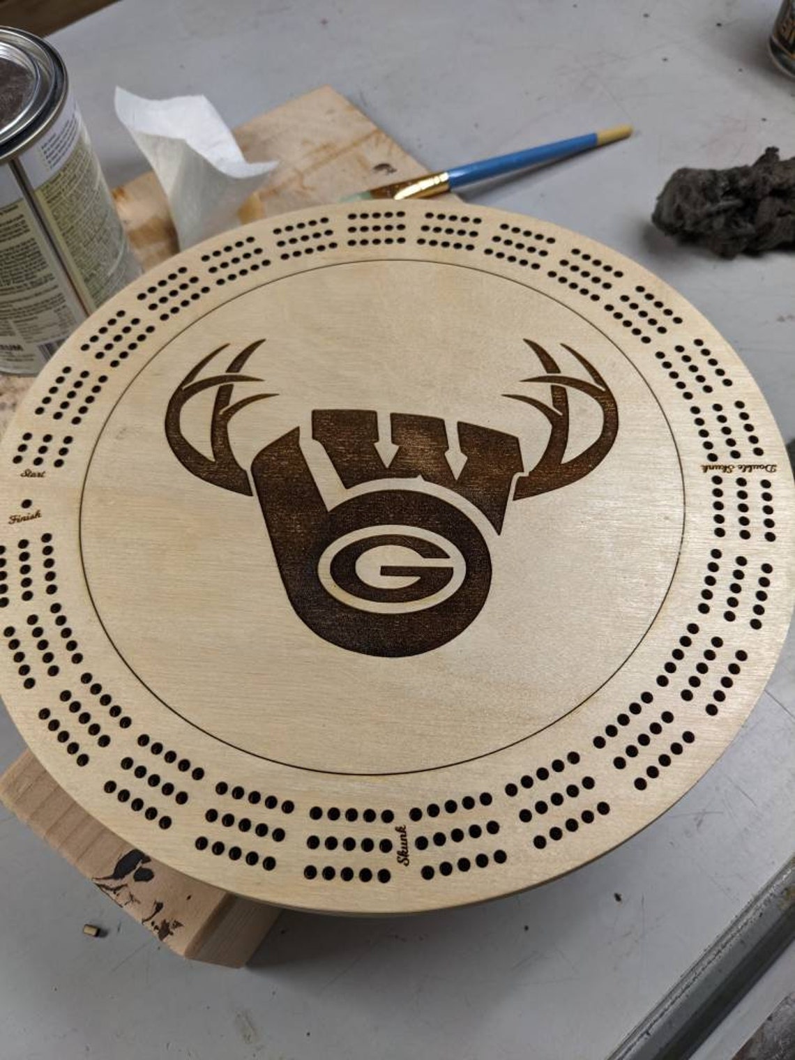 Cribbage board wisconsin sport packer's bucks brewers Etsy
