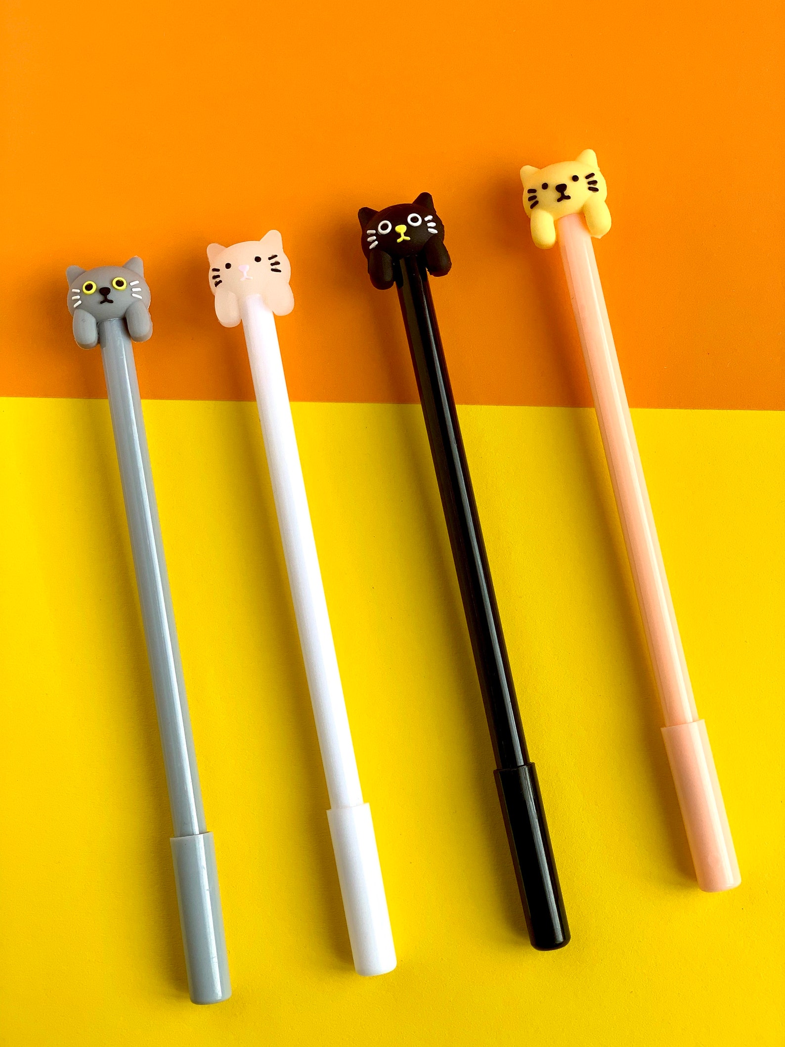 Cat Pen. Gel Pen. Black Ink. Cats. Gift. Ginger Cat. Black Etsy UK