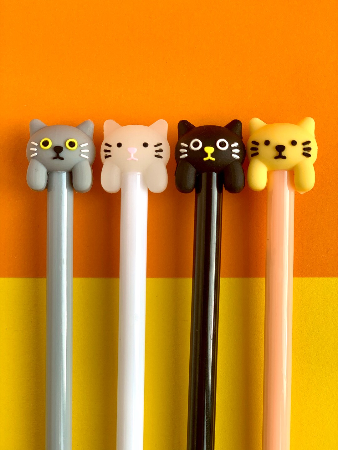 Cat Pen. Gel Pen. Black Ink. Cats. Gift. Ginger Cat. Black Etsy UK