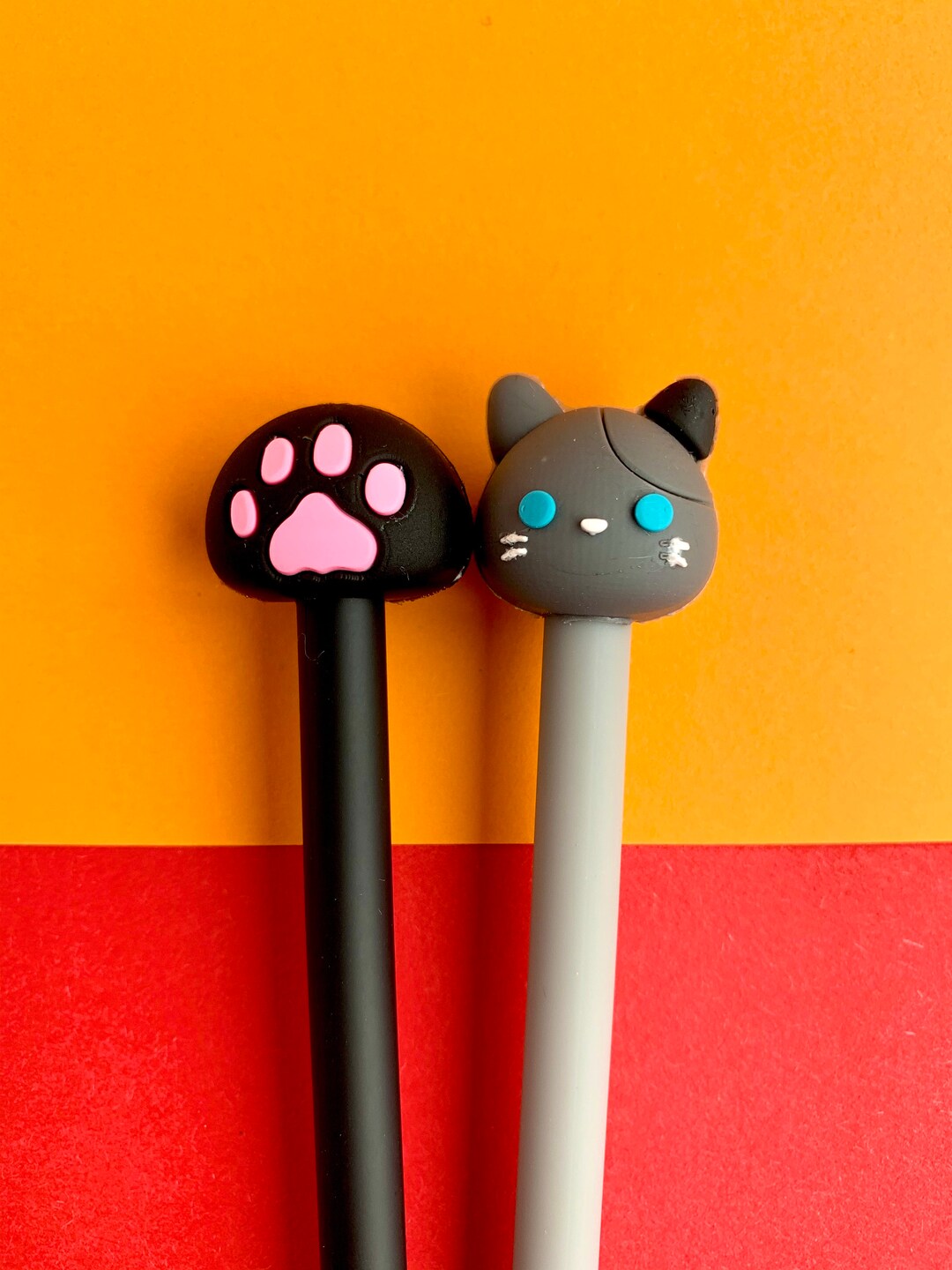 Cat Pen. Cat. Cat Paw. Paw. Gel Pen. Black Ink. Cute. Kawaii. Etsy