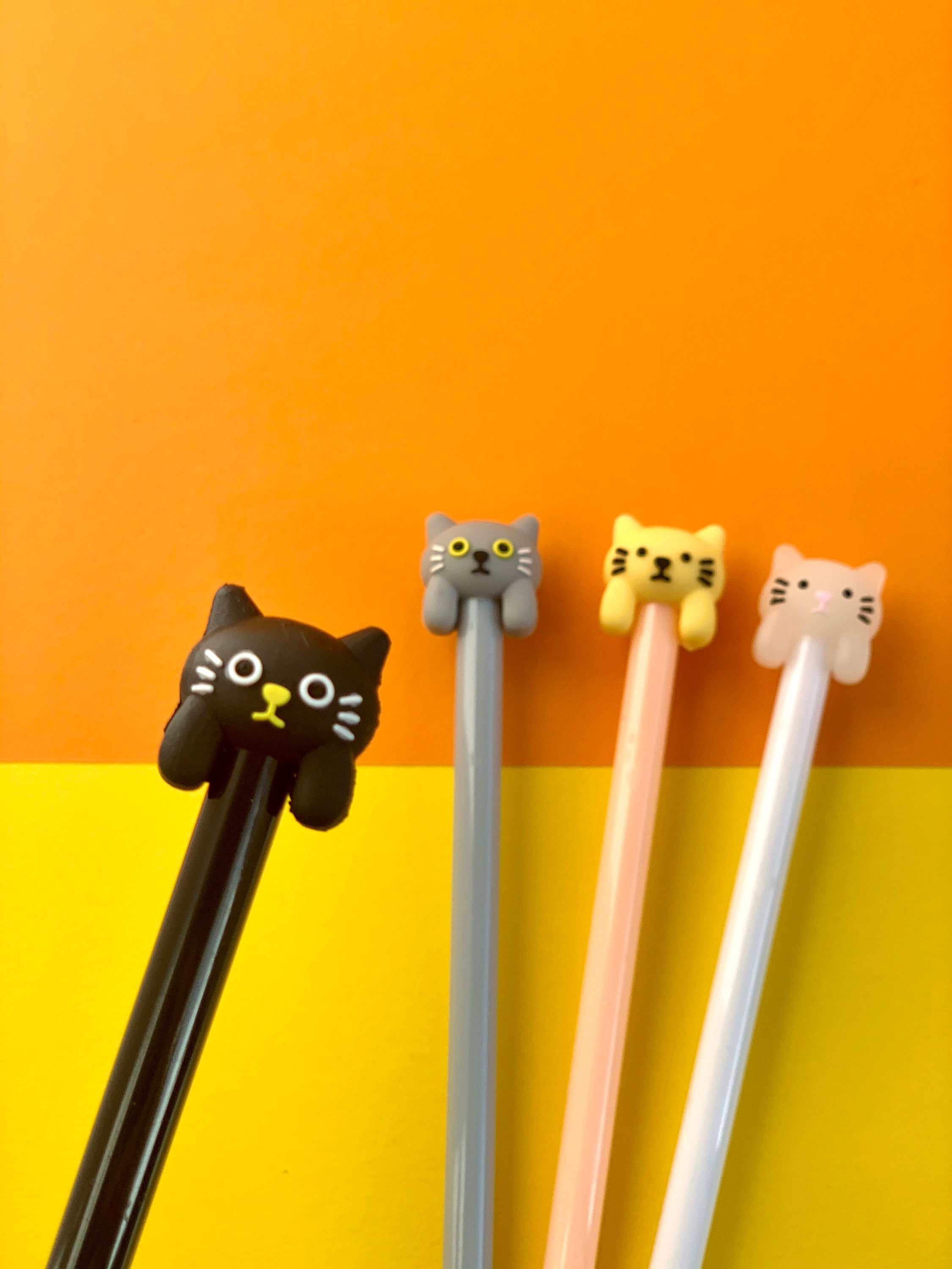 Cat Pen. Gel Pen. Black Ink. Cats. Gift. Ginger Cat. Black Etsy UK