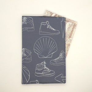 Walking Boots Credential Cover - Pilgrim Gift - Passport Holder - Way of St. James - Camino de Santiago de Compostela