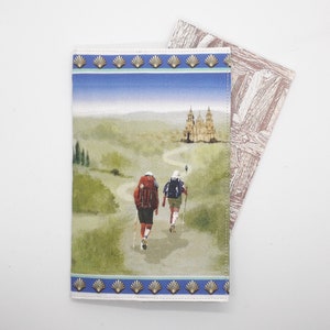 Walking Pilgrims Credential Cover - Pilgrim Passport Holder - St. James Pilgrimage - Camino de Santiago de Compostela - Original Artwork