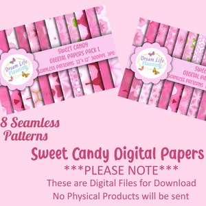 Padrão digital de doces doces | Padrão para tecido | Artesanato em papel | Padrão de verão | Pequenas Empresas | Licença Comercial | Arquivo Floral Digital