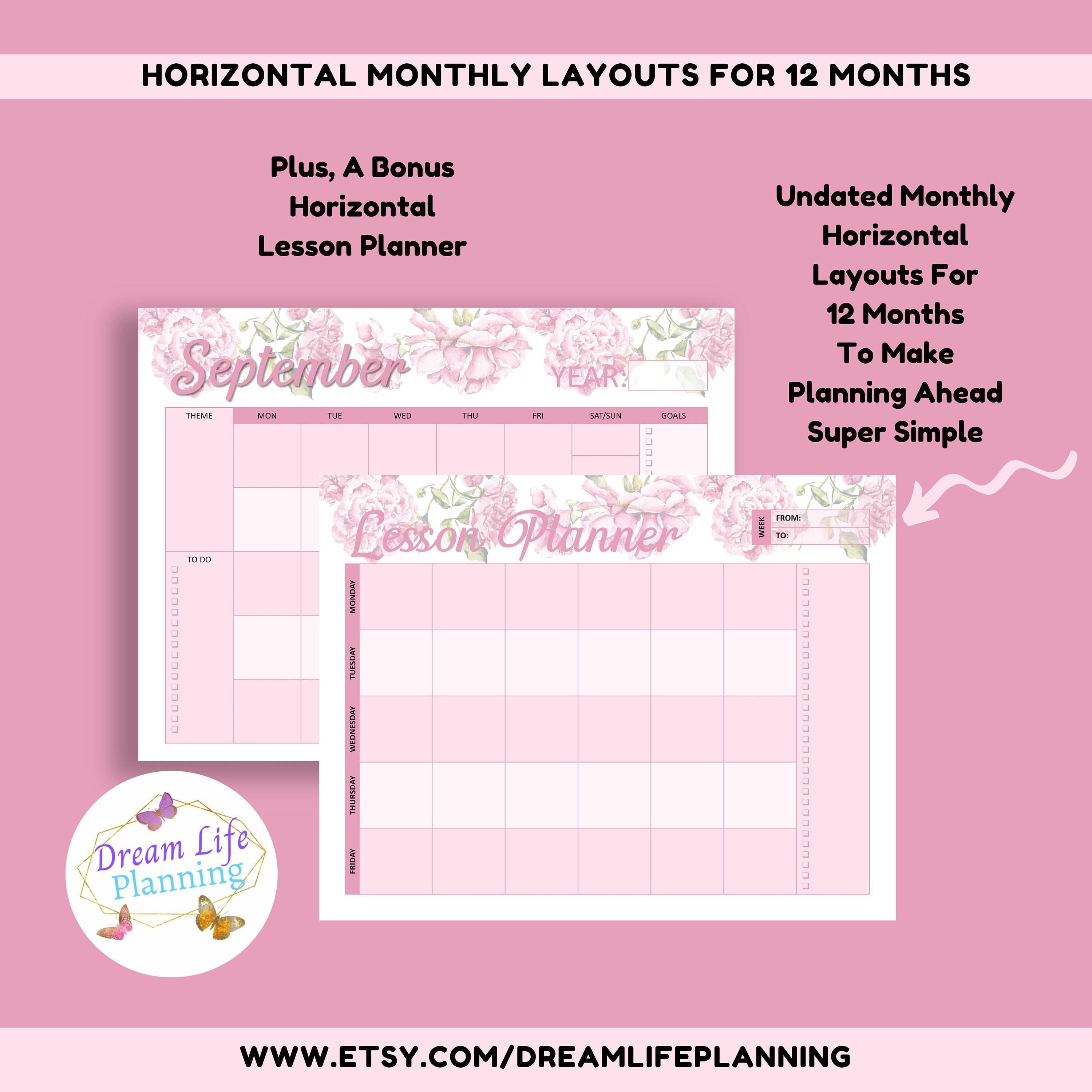 Lesson Planner Printable, Lesson Plan Template, Teacher Planner Digital, Lesson Plans, Teacher ...