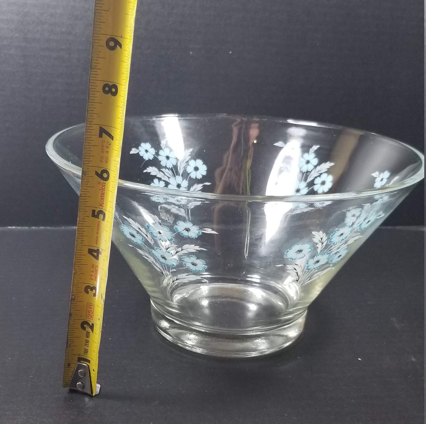 5 Pc Set Vintage Glass Salad Bowl Set with Cruets and Salt Etsy