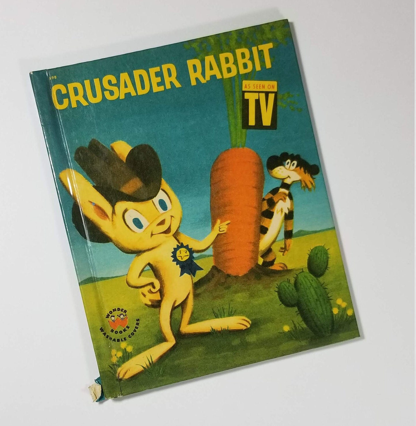 1958 Crusader Rabbit Goes to Texas Wonder Book Storybook Based