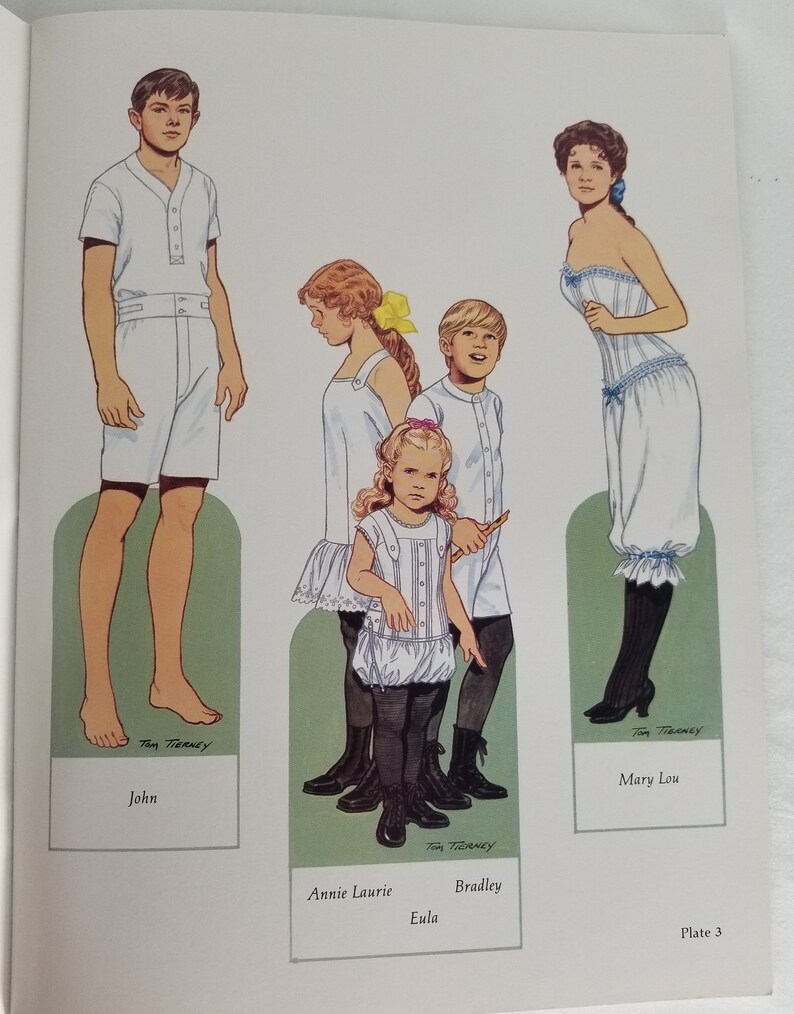 Paper Dolls 1890s American Family Vintage UNCUT Tom Tierney Etsy