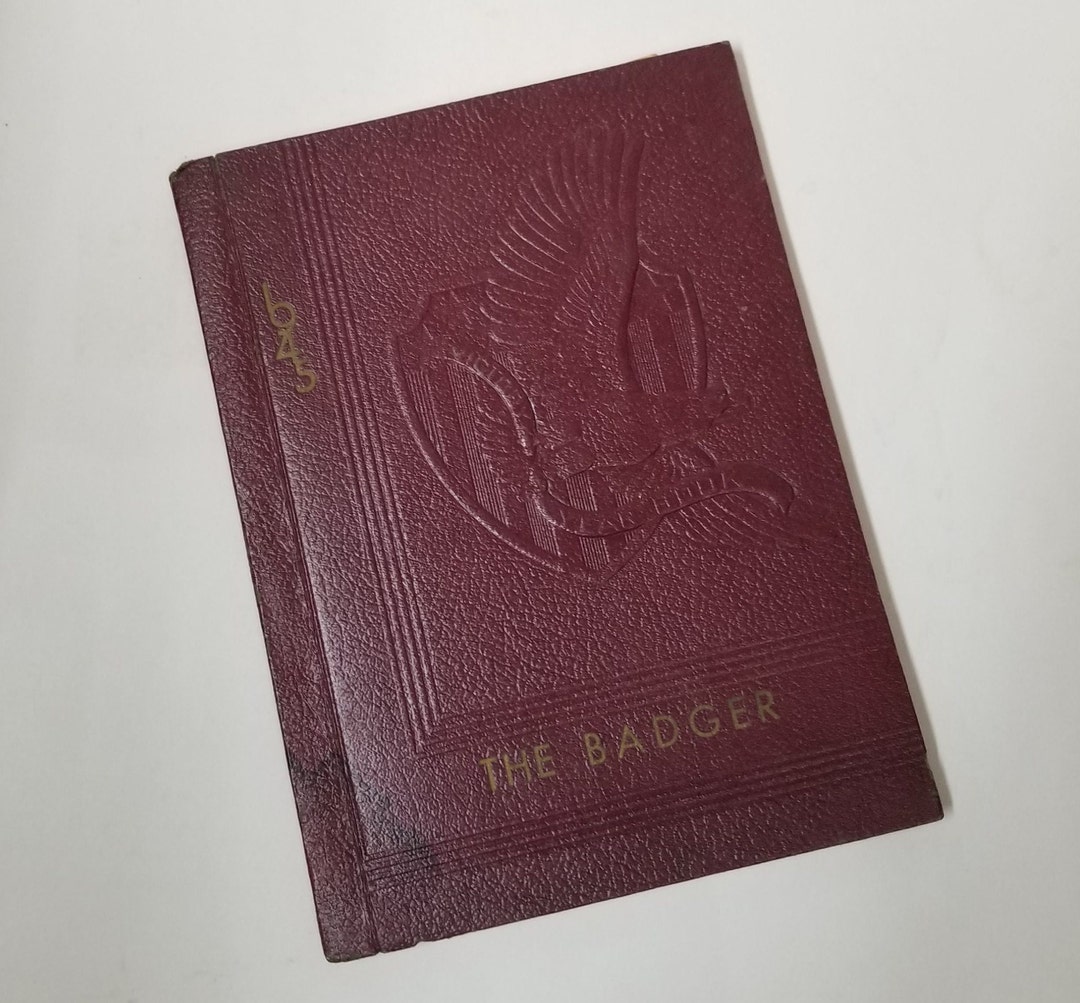 19441945 the Badger Buckholts Texas High School Yearbook Vintage Book