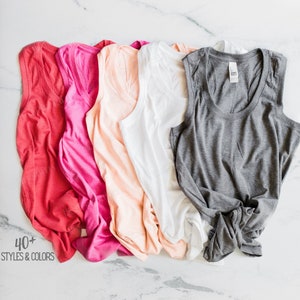 Super Soft Racerback Tanks - Lots of Colors - FREE Shipping 3 or more - Blank Tanks for Decorating Vinyl or Screenprint - Soft Triblend Tank