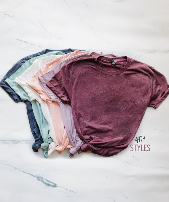 Triblend Plain T Shirts - Relaxed Fit - Free Shipping Eligable - Maroon Crew Neck - Lots of Colors - Soft Amazing Quality Wholesale T Shirts