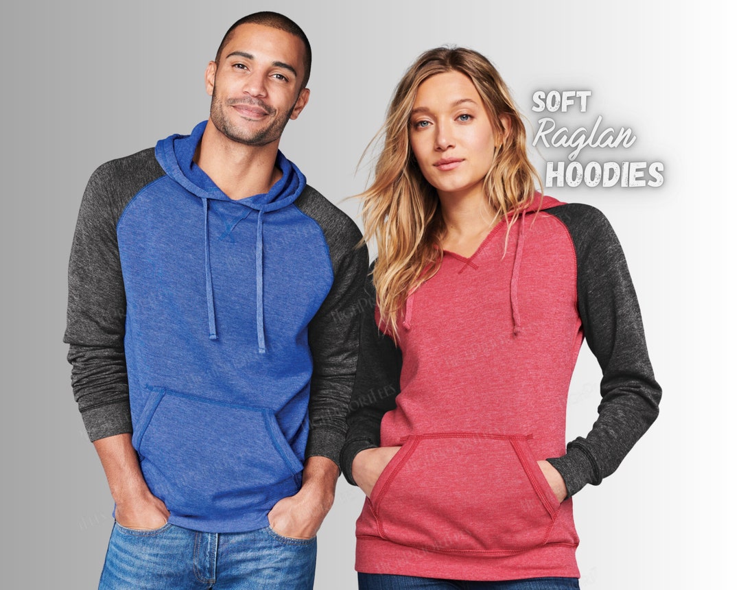 Custom Purple White Raglan Sleeves Three Stripes Full-Snap Button Hoodie